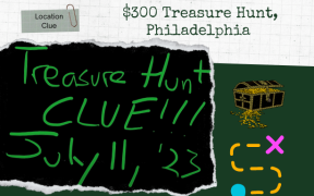 Location Clue $300 Treasure Hunt, Philadelphia, July 11